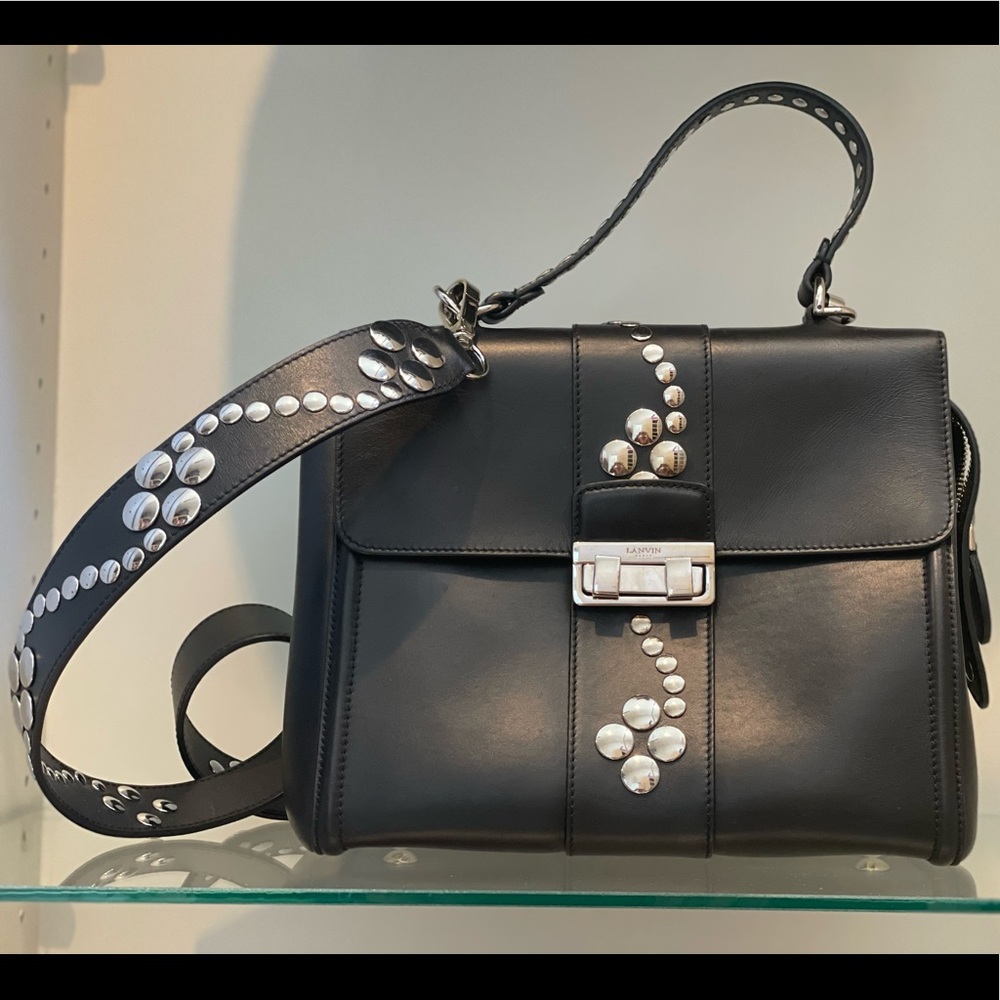 Lanvin black leather handbag